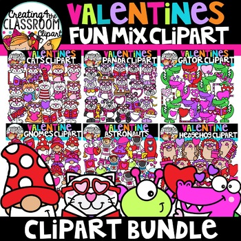 Preview of Valentines Fun Mix Clipart Bundle