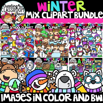 Preview of Winter Mix Clipart Bundle {Creating4 the Classroom}