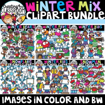 Preview of Winter Mix Clipart Bundle {Winter Clipart}