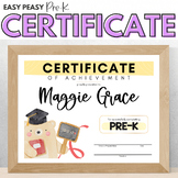 PreK Certificates for End of the Year Activities, Pre-K Gr