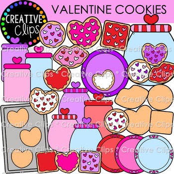 Preview of {FLASH FREEBI!} Valentine Cookies Clipart {Valentine's Day Clipart}