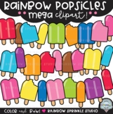 Rainbow Popsicles Clipart Mega Set