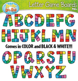 {$1 FLASH DEAL} Alphabet Game Board Letters Clipart {Zip-A
