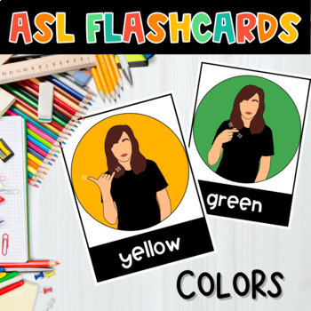 Preview of American Sign Language COLOR ASL FLASHCARDS