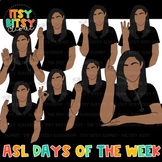 ASL Clipart -  Days of the Week American Sign Language Clipart 