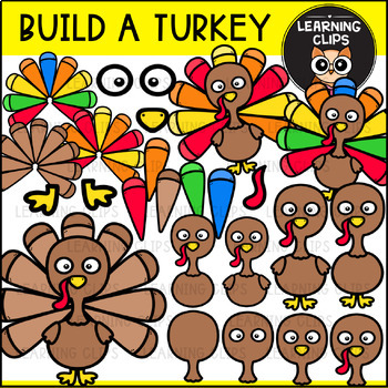 Preview of Build a Turkey {Thanksgiving Clipart}