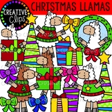 Christmas Llamas {Christmas Clipart}