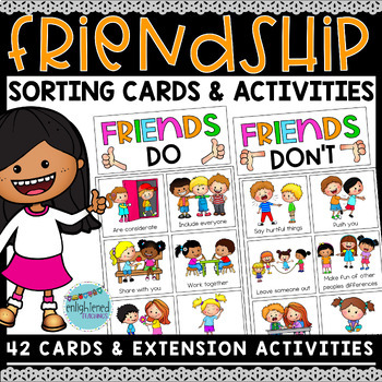 Preview of Friendship Activities & Sorting Cards, Good Friendship Choices 