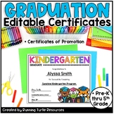 Graduation Certificates PreK, Kindergarten - 5th Grade, Ce