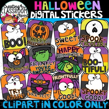 Digital Stickers Halloween Digital Stickers Halloween Stickers Seasonal  Stickers
