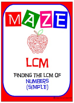 Preview of {FLASH FREEBIE} Maze - LCM of numbers - Simple