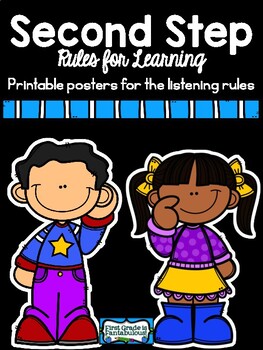 Preview of Second Step Listening Rules Posters BONUS: Virtual Classroom Posters