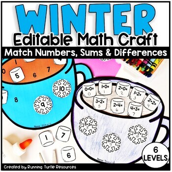Preview of Winter Math Craft, January Hot Chocolate Bulletin Board Craft