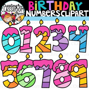 Preview of *FLASH Freebie- Birthday Numbers Clipart {Creating4 the Classroom}