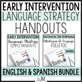 Early Language Strategy Handout English & Spanish BUNDLE f