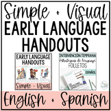 Early Language Strategy Handout English & Spanish BUNDLE f