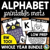 ALPHABET MATS & CARD ACTIVITIES MATCHING TRACING LOW PREP 