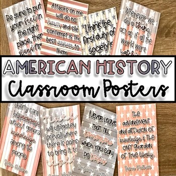 Preview of Classroom Posters-American History Theme