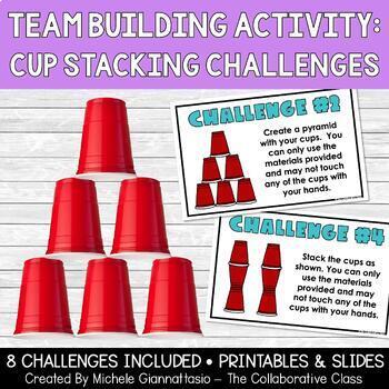 Preview of Cup Stacking Challenges | Team Building & Community Building Activity