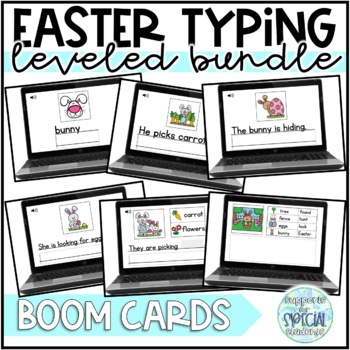 Preview of Digital Easter Typing Bundle - Boom Cards