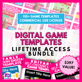 Preview of Digital Game Templates Lifetime Access TpT Seller Bundle | Google Slides | PPT