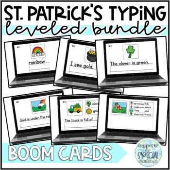 Preview of Digital St. Patrick's Day Typing Bundle - Boom Cards