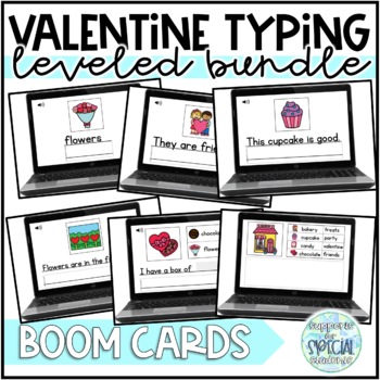 Preview of Digital Valentine's Day Typing Bundle - Boom Cards