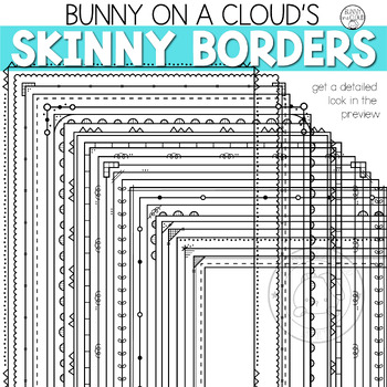 Preview of Doodle Borders Clipart by Bunny On A Cloud