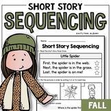 FALL Sequencing Short Stories - Reading Pages for Beginnin