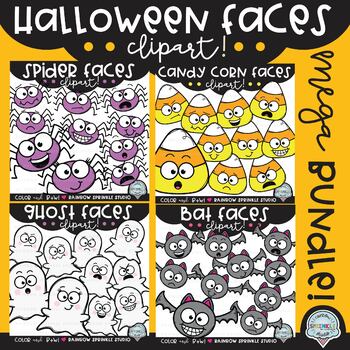 Preview of Halloween Faces MEGA Bundle {halloween clipart}