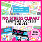No Stress Mega Clipart Lifetime Access Bundle ($1,091 value)!