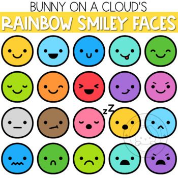 4 x Rectangle Stickers ~ Smile Rainbow Orange Yellow Green Blue Pink Coloured ~