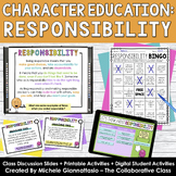 Responsibility Character Education Slides & Activities | P