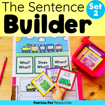 Preview of Sentence Writing | Sentence Structure | Sentence Building Cards Posters SET 2