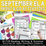 September Reading & Writing Activities for Back to School 