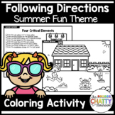 Summer Fun Following Directions Coloring Set