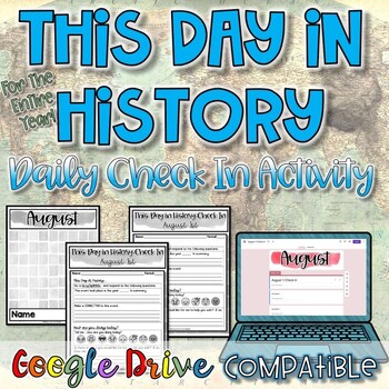 Preview of Social Studies Bell Ringer - This Day in History | Writing - Print and Digital
