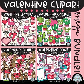 Preview of Valentine Clipart MEGA Bundle