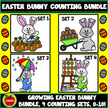 Preview of Bunny Counting Clipart Bundle
