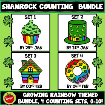 Preview of Shamrock Counting Clipart Bundle