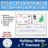 #FMSSale Holiday and Winter Circle, Draw and Write Sentenc