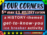"FOUR CORNERS" Get-to-know-you game - ice breaker for 8th 