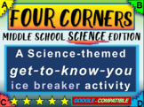 "FOUR CORNERS" Get-to-know-you ice breaker game for middle