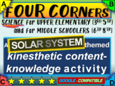 SCIENCE-THEMED FOUR CORNERS GAME - "SOLAR SYSTEM" EDITION