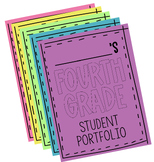 *FOURTH GRADE* Student Portfolio Binder Covers