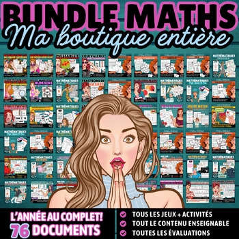 Preview of FRENCH MATHS 5-6 | ANNÉE COMPLÈTE | YEAR | JEUX, ACTIVITÉS, CONTENU, ÉVALUER