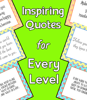[FREE] 20 inspiring quotes for every level | Classroom Decoration