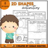 [FREE] 2D Shapes Worksheet for PreSchool, Pre-K, Kindergarten
