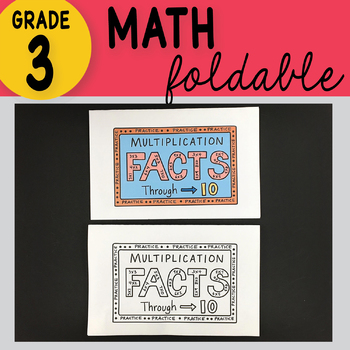 Preview of Math Doodle - *FREE* 3rd Grade Math Multiplication Facts Through 10 Foldable