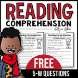 *FREE* 5 WH Questions - Reading Comprehension Passages [ B